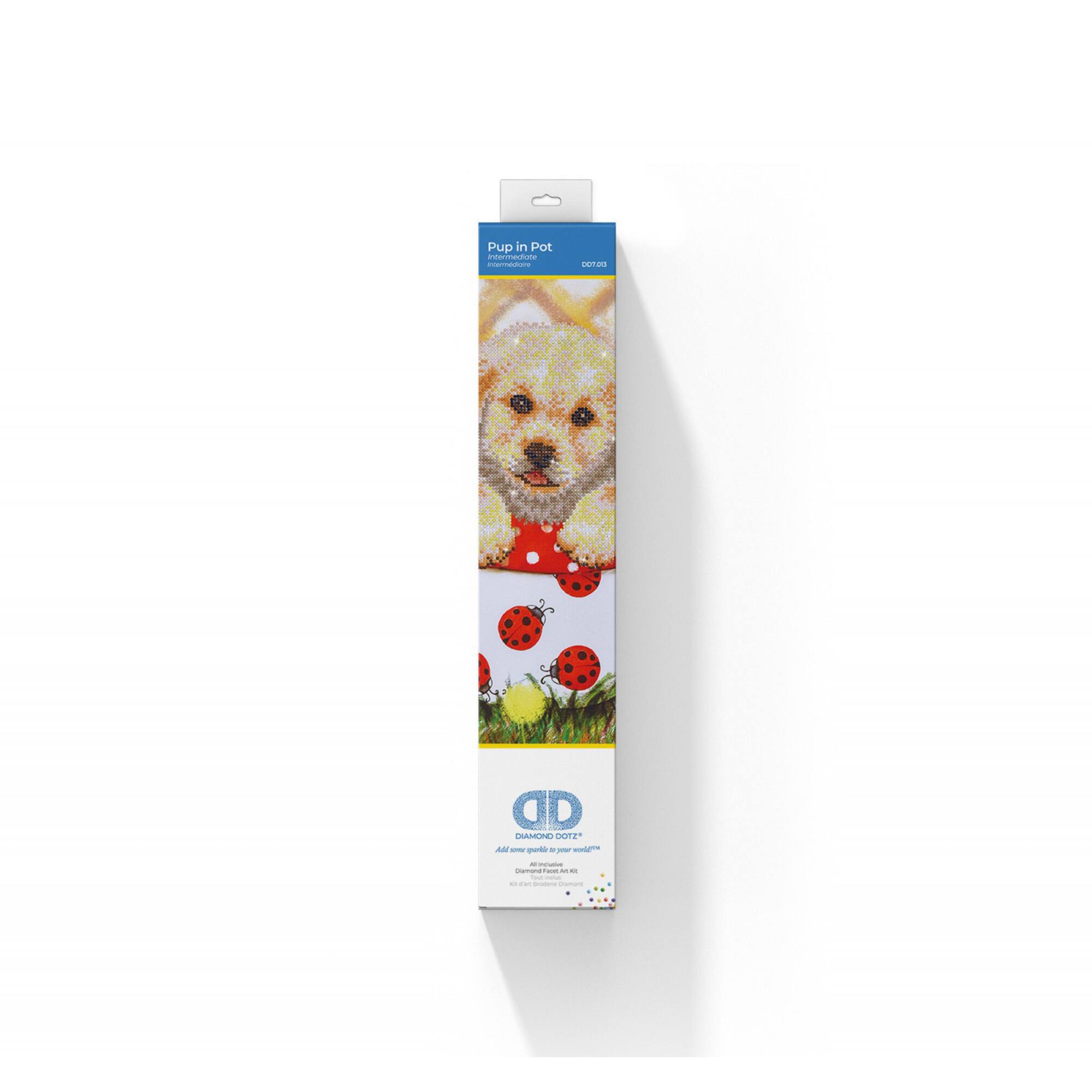 Diamond Dotz® Intermediate Pup in Pot Diamond Painting Kit